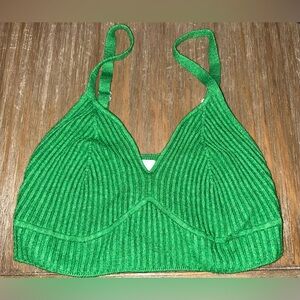 Wild Fable green sweater bralette. Size juniors large (tag cut)